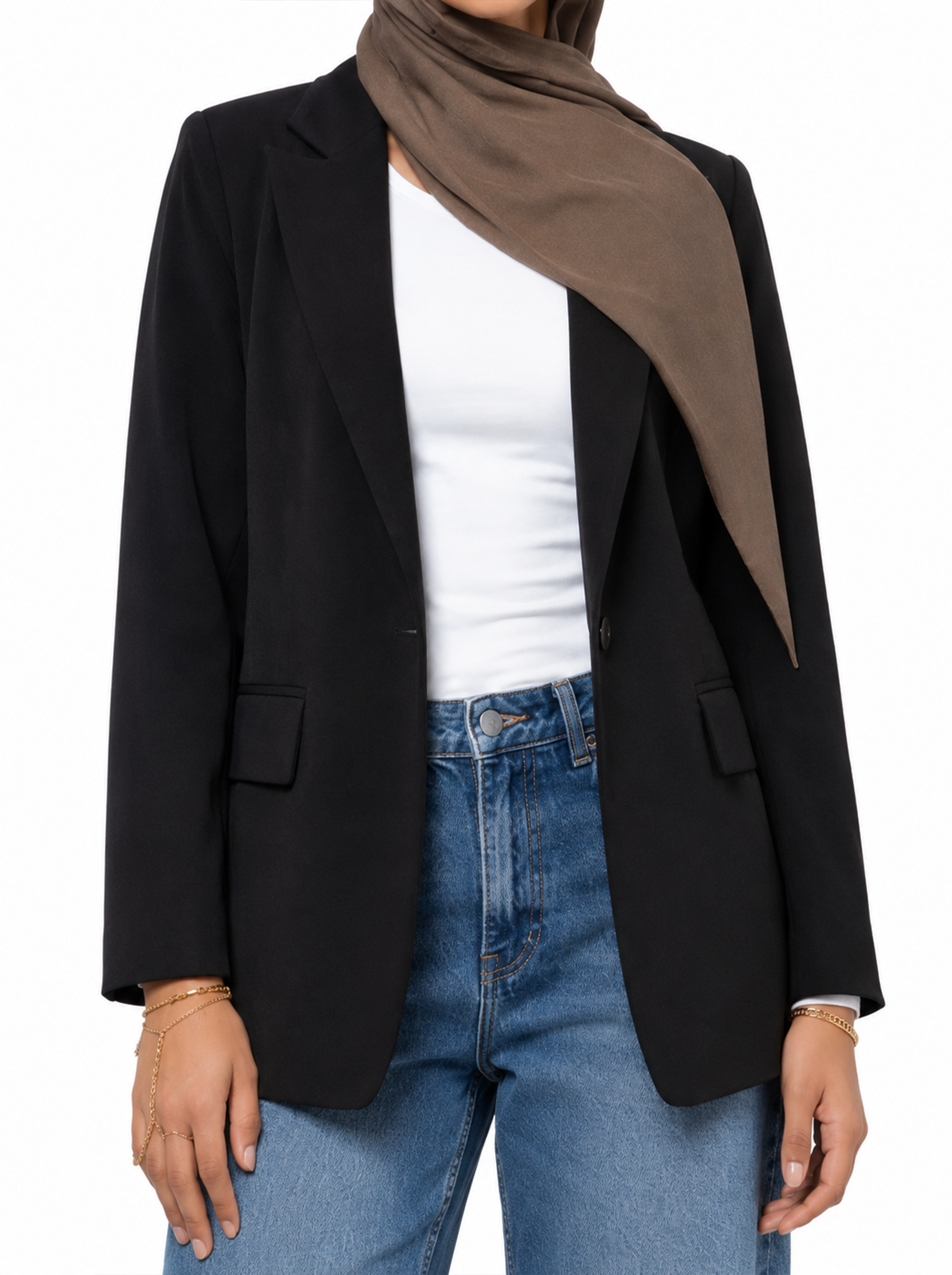Black Longline Blazer