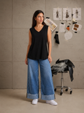 V-Neck Flow Blouse