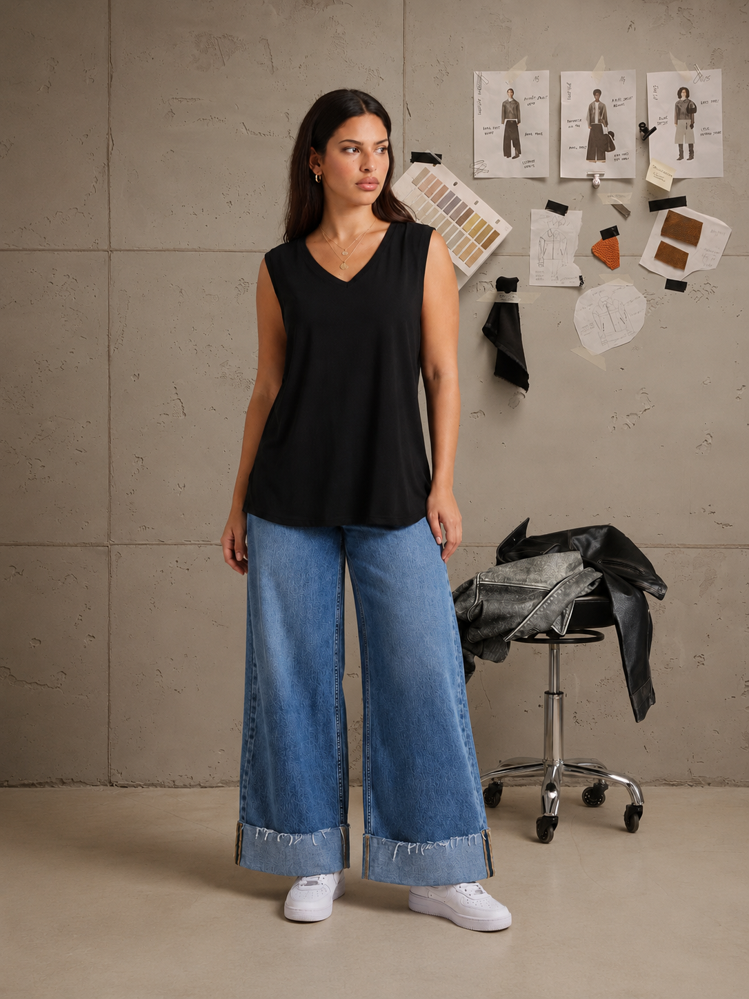 V-Neck Flow Blouse