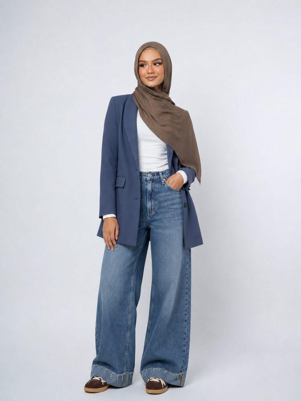 Gray Longline Blazer
